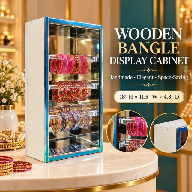 Handmade Wooden Bangle Stand | Jewellery Organizer