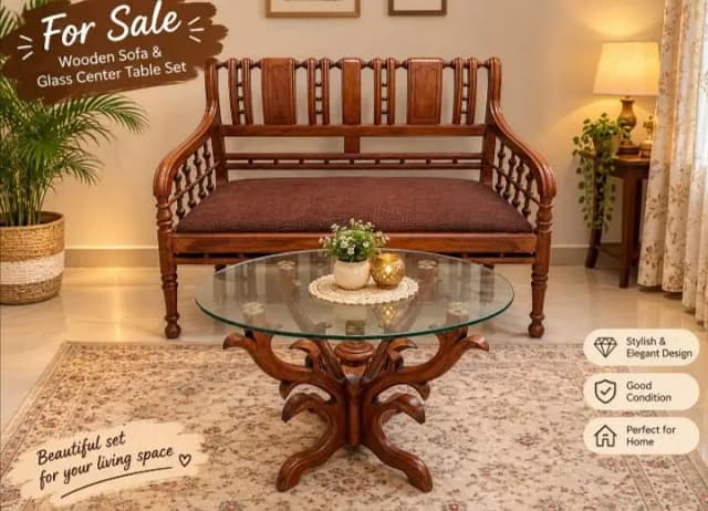 2 seater sofa & coffee table