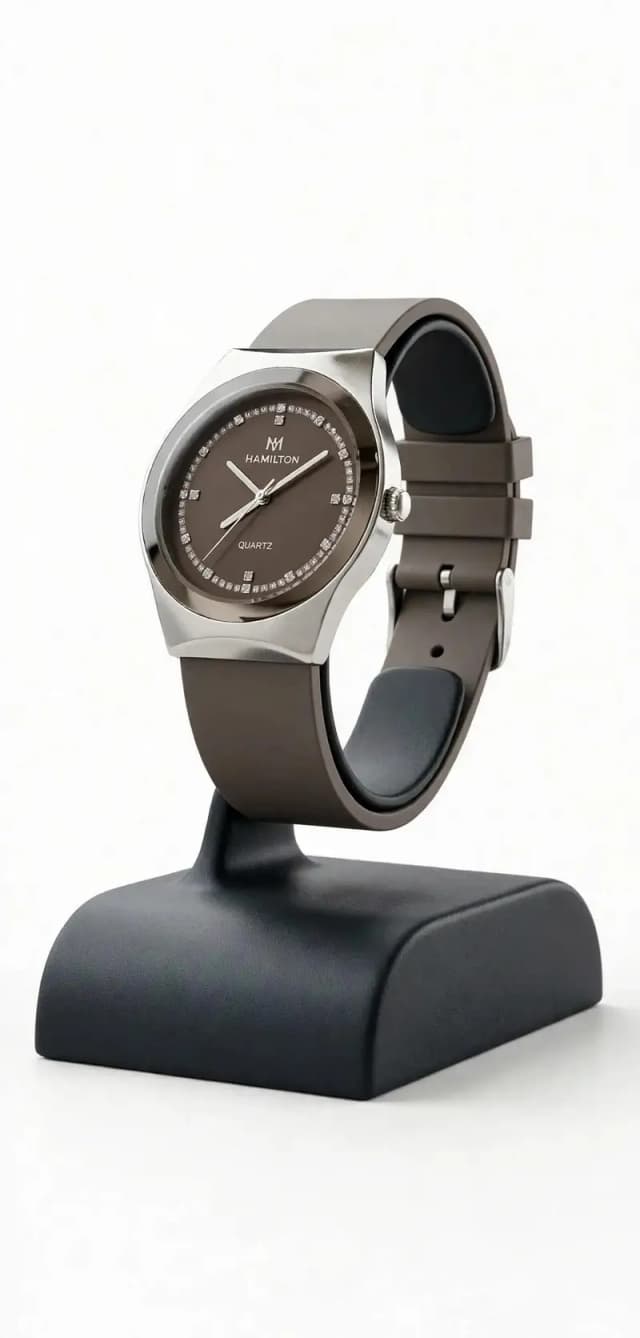 men's stylish brown strap daily wear quartz watch_adjustable