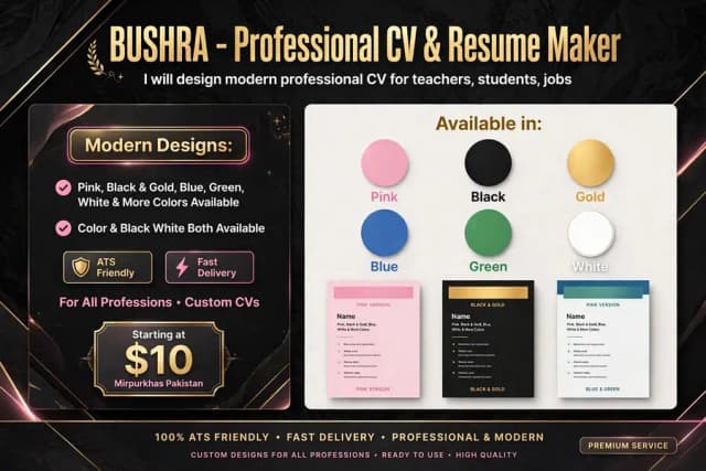 Professional ATS CV / Resume Design - mirpurkhas - Same Day
