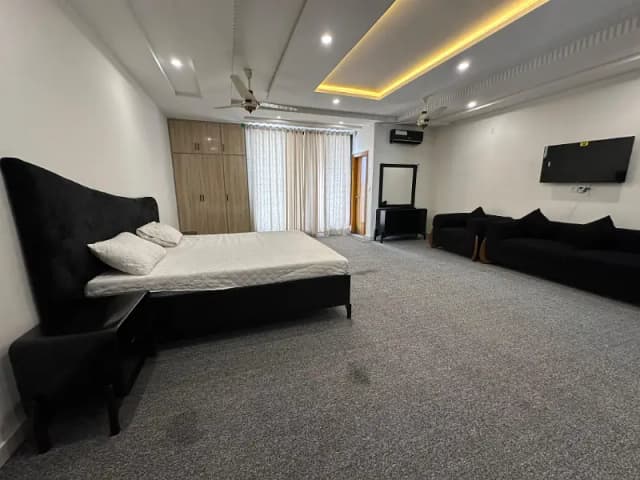 ( 1 Bed Daily Rent: Rs 6,000 ) ( 2 Bed Daily Rent Rs 9,000 ) in Faisal Town F-18 Islamabad.