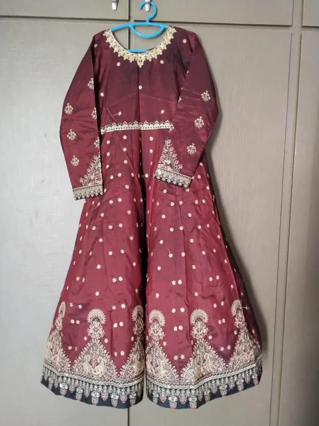 fancy wedding frock . /maxi