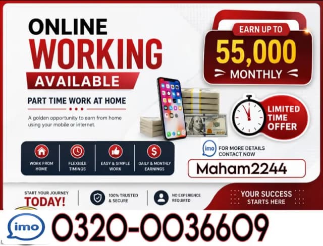 Part Time Full Time Job / Data Entry Job / Typing job / Assignment Job