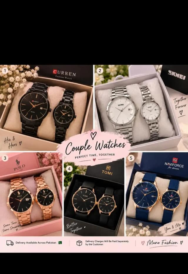 Stylish Couple Watches for Him & Her | Mano Fashion ⌚