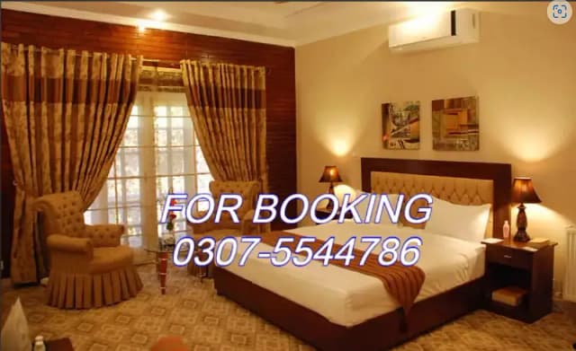 Luxury Furnished Rooms Apartments Short Time Daily Basis Guest House Hotel Rooms in Islamabad