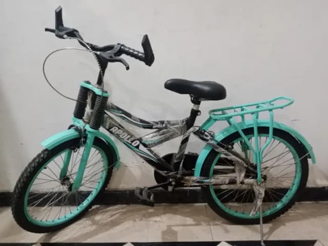 Apollo 20 inch kids bicycle turquoise green colour