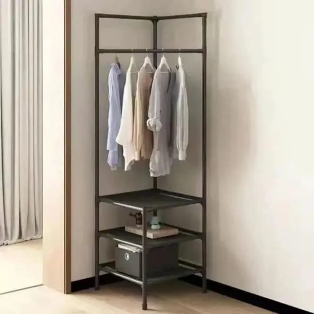 T  Clothes Hanging Stand - Hanging Stand for Clothes - Corner Rack - Cloth Hanging Stand - Clothes Hanging Stand for Room - AS Cloth Stand - Clothes Hanging Stand for Bedroom - Corner Cloth R