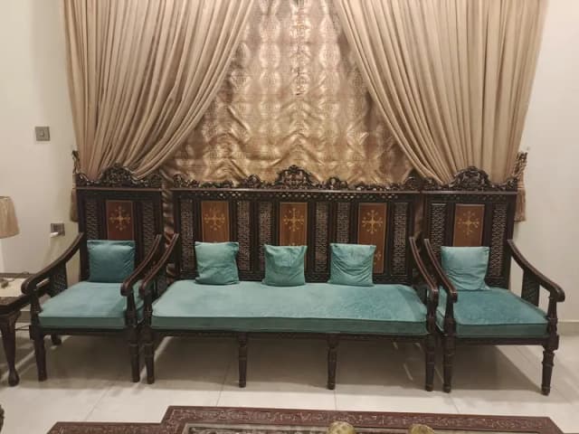 5 Seater Wooden Sofa