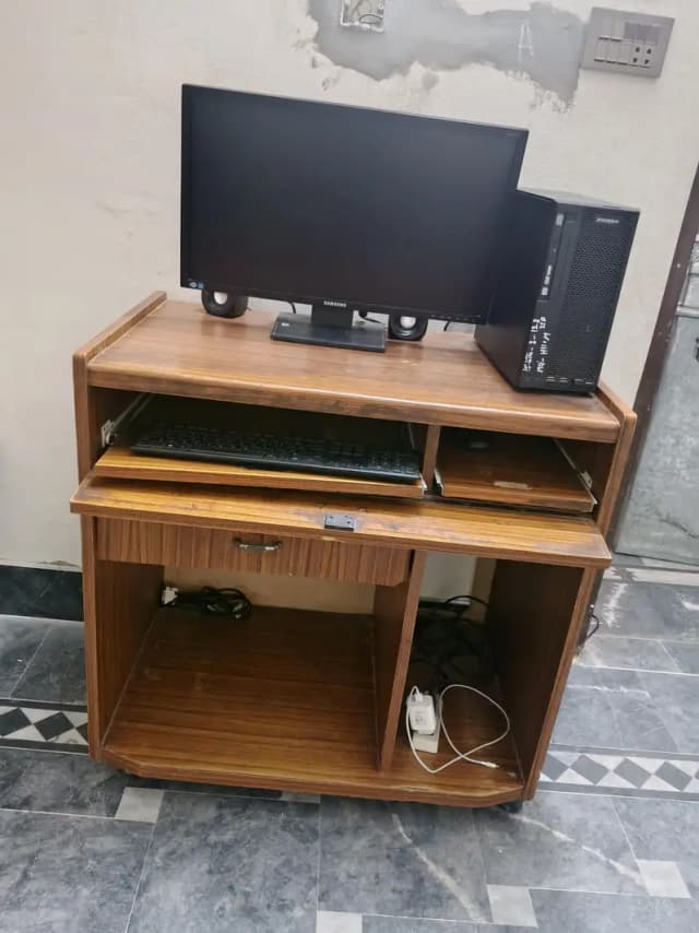 Computer Table with Drawer & Keyboard Tray