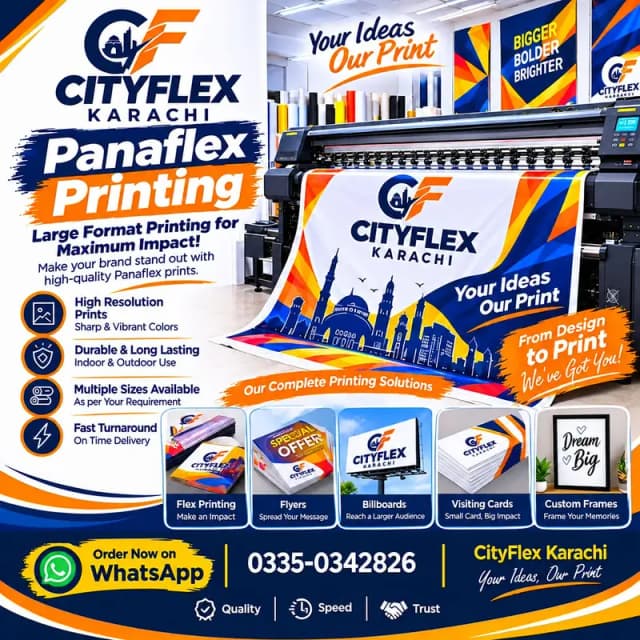 Flex Printing, Panaflex Printing ,Flyers, Billboards & Visiting Cards