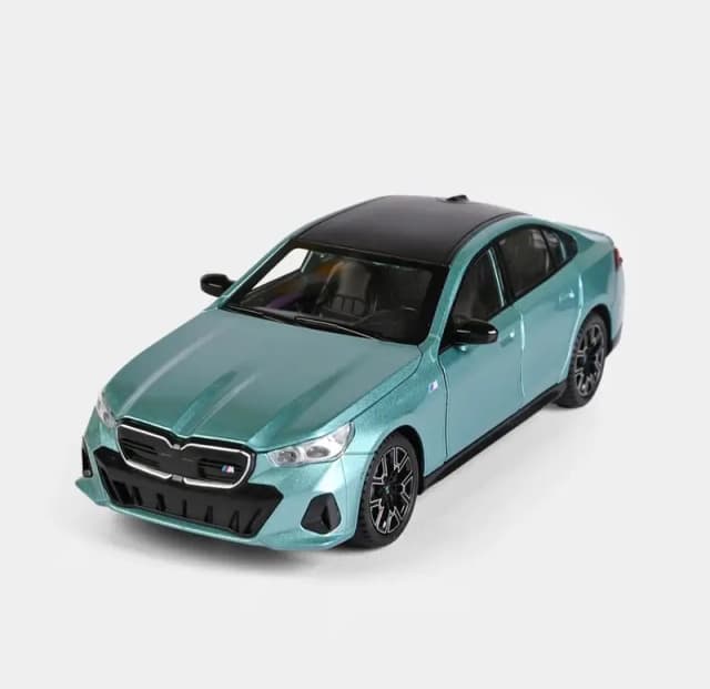 BMW i5 M60 Die-Cast Model Car 1:24 Scale in Turquoise Colour