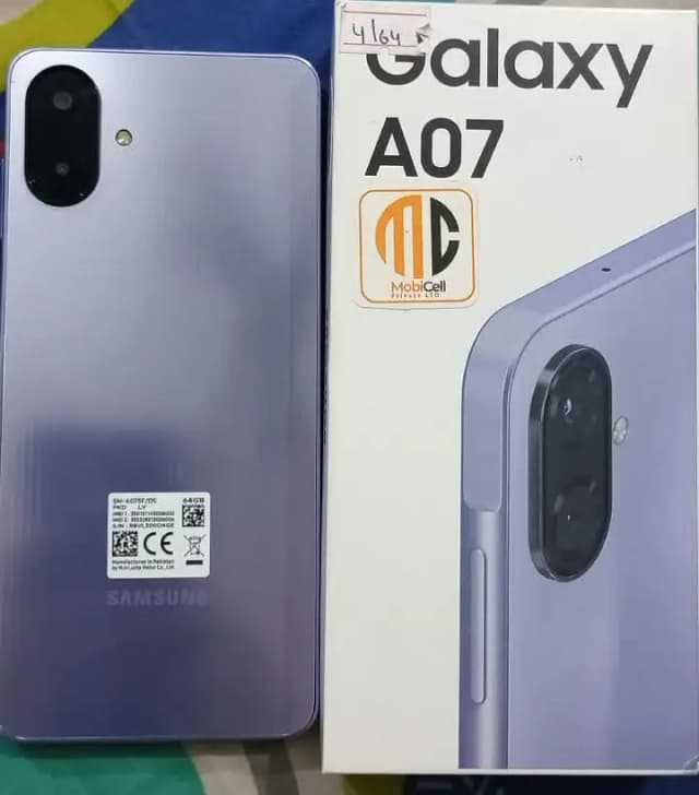 Samsung galaxy A07 for sale. Only 20 days used.