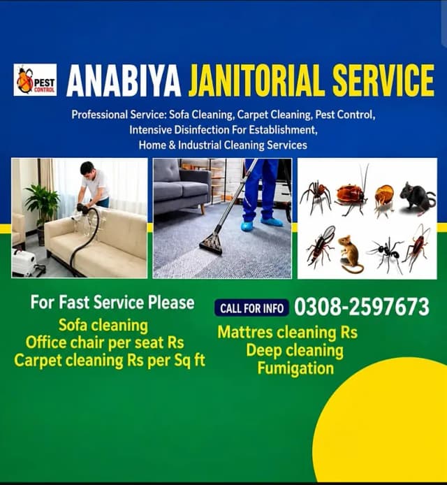 Deep Cleaning Sofa/Carpet Cleaning/Mattres Cleaning in all karachi
