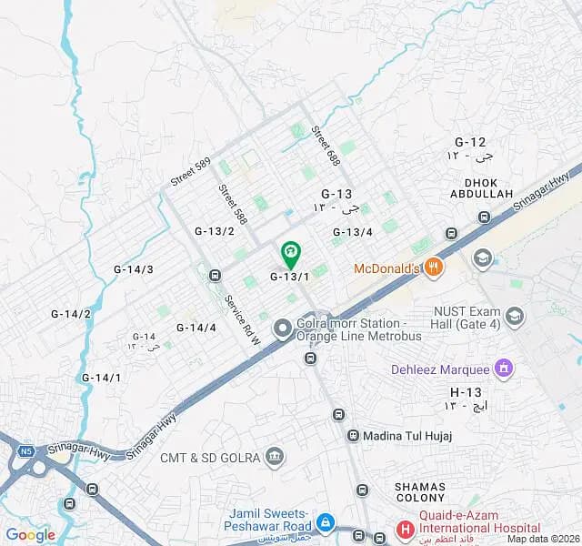 25*40 Ground portion available for rent in G-13/1