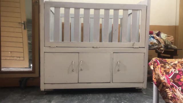 Kids bed with cabinets