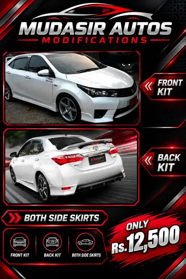 Corolla body kit ,bumper kit ,spoiler ,all cars kits available