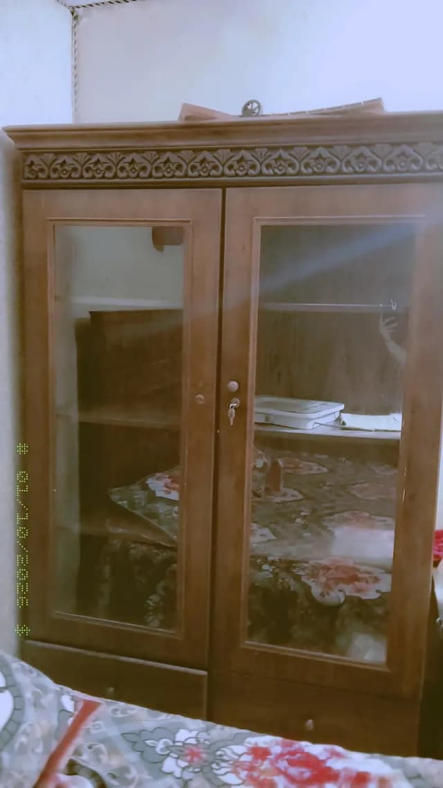 crokery showcase wood