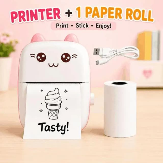 Pocket inkless Mini Printer - C9 Thermal Portable Printer Bluetooth