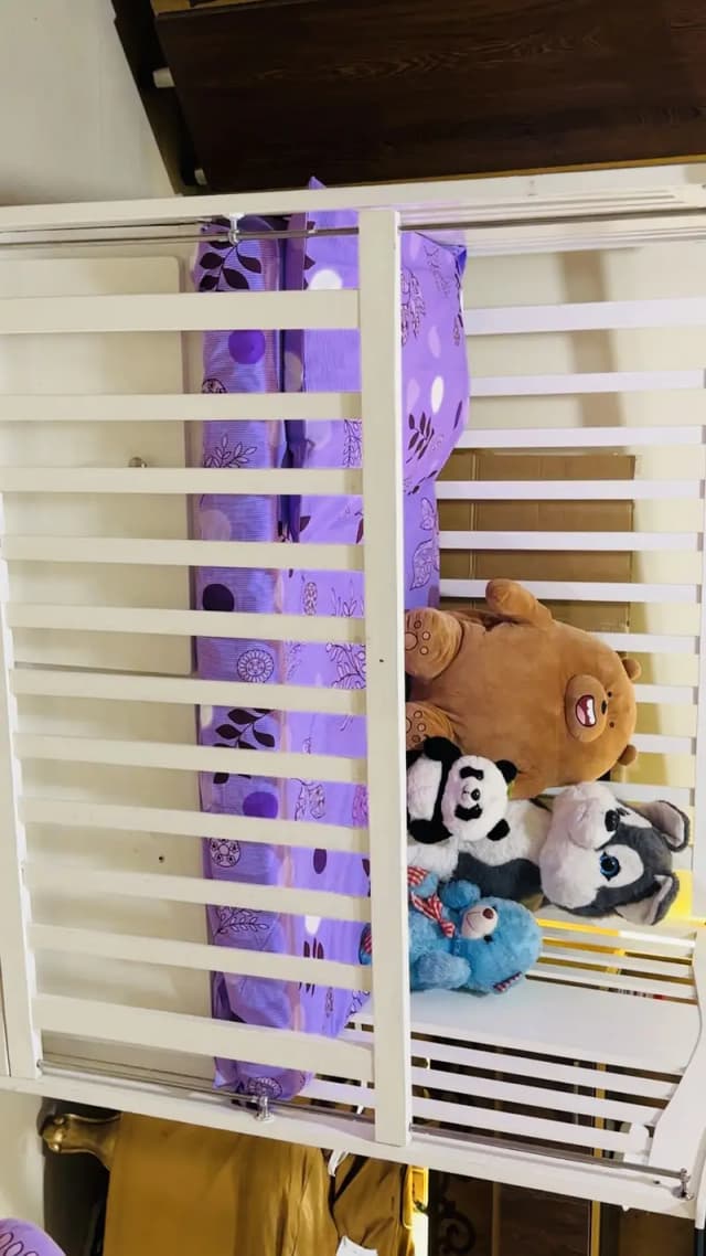 -Baby cot pure wooden huge size 50inch length 35 wedth