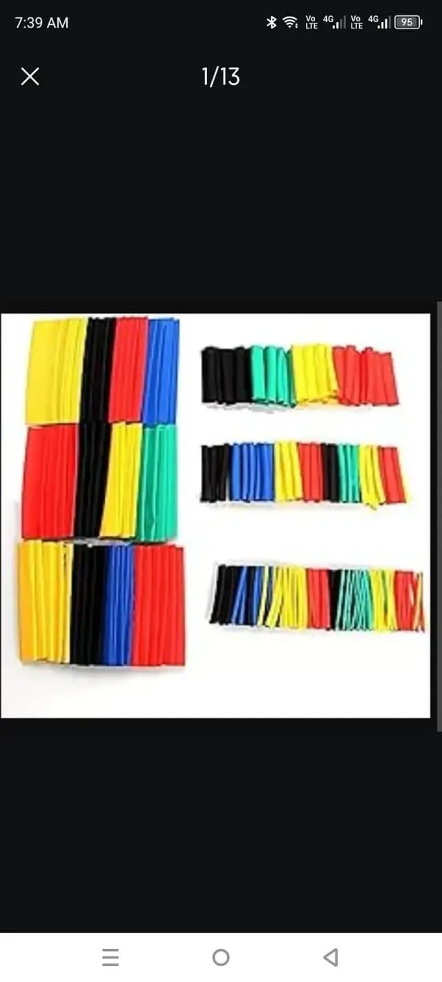 328Pcs Cable Heat sports Shrink Tube Tubing Wrap Sleeve shelving