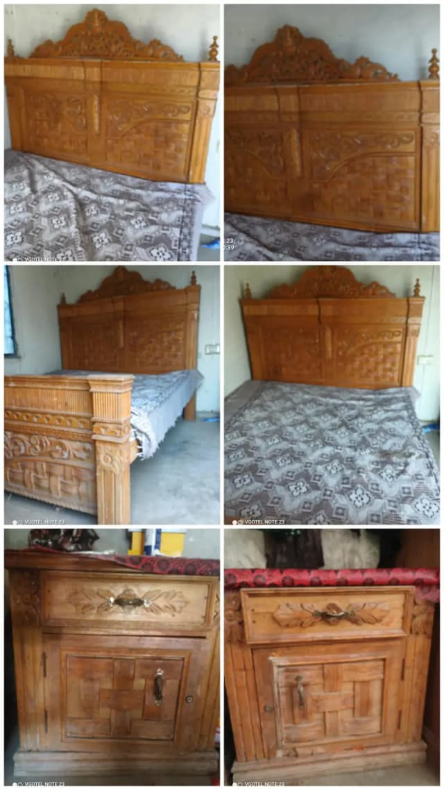 Wooden Double Bed Set For Sale - Rohillawali