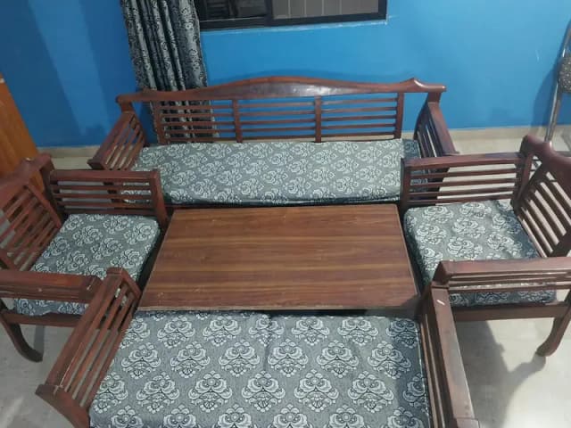 7 Seater Sofa Set - Wooden