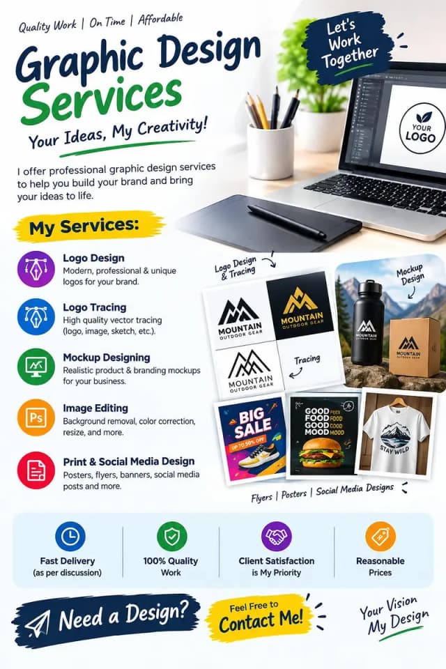 Sublimation Designing Services Mockup designing logo tracing