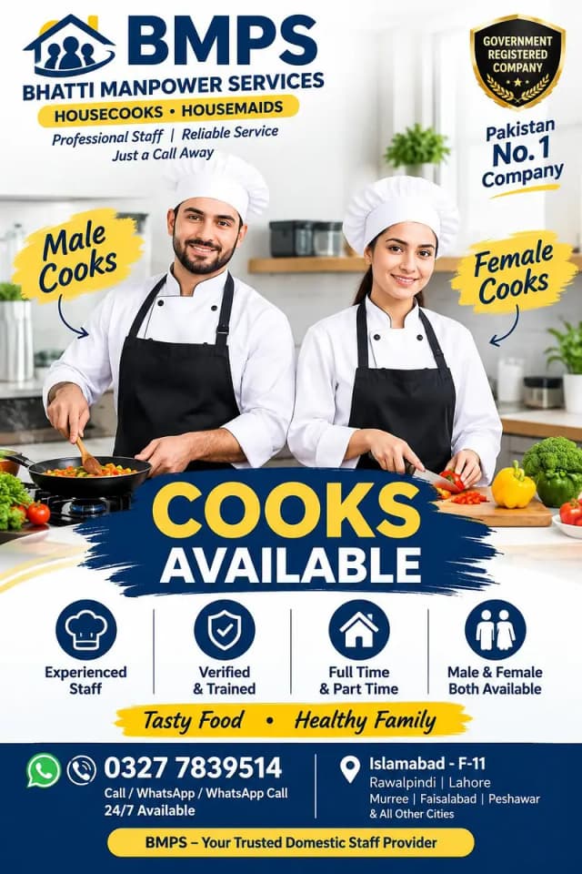 cooks,housemaids,babysitter,patientcare,helpers, domestic all Staff AB