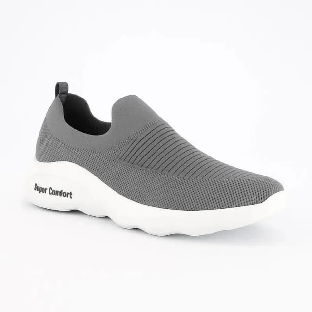 Men's Comfortable Grey Slip-On Sneakers