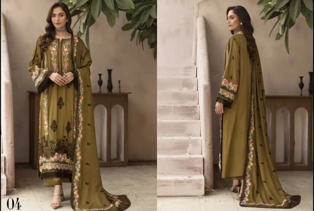 Embroidered karandi 3 piece