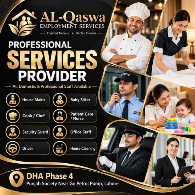 Available Maids/COOK/Chef/maid /Baby care/Driver/Helper/Couple