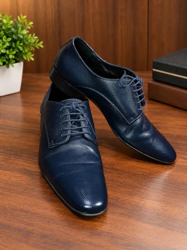 Premium Navy Blue Formal Shoes for Men |price kam bhi hojayega