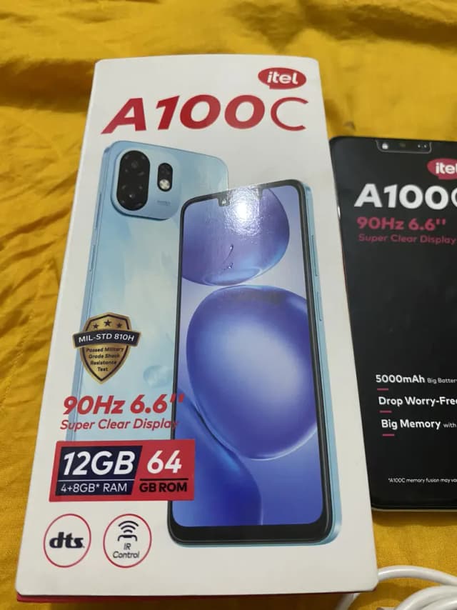 itel A100 C 4/64GB 7 months officel warranty complete Box  new phone