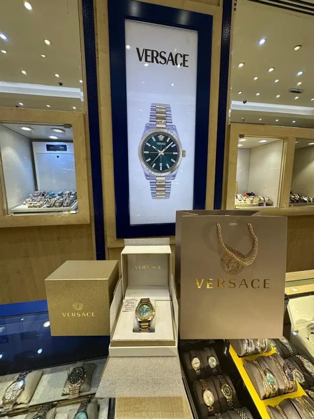 Original Versace Greca Extreme Chrono Watch – Green Dial