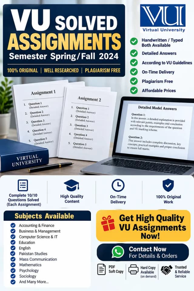 Allama Iqbal Open University (AIOU) Assignment Study Notes