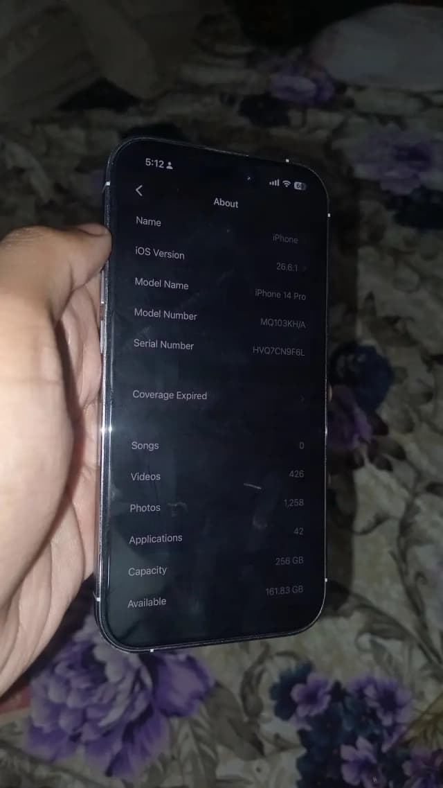 iPhone 14 Pro | 256GB | PTA  | Charger Cable | Like New | Urgent