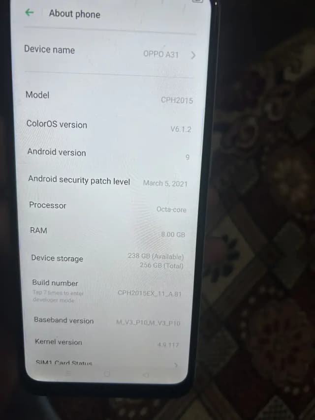 OPPO A31 good condition all ok urgent sale
