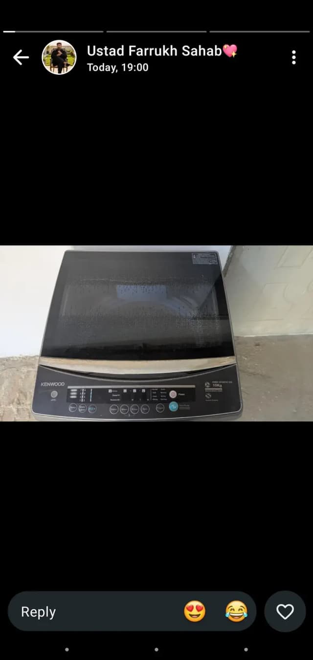 Kenwood Washing machine 10KG Top loaded 45k demand