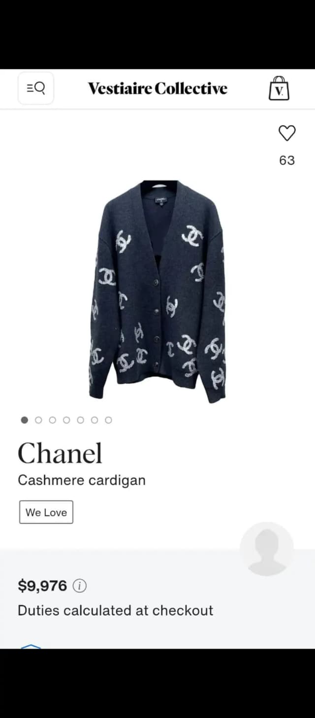 Chanel Cardigan Sweater.