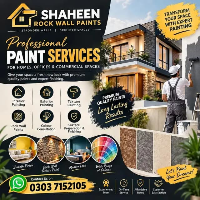 Expert Painting & Wall Finishing Services available