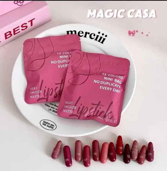 Magic Casa 12 Colors Mini Capsule Matte Lipstick Set